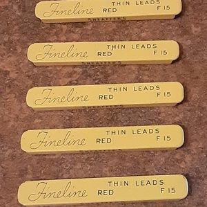 Vintage Sheaffer Pen Company Fineline Red Thin Lea